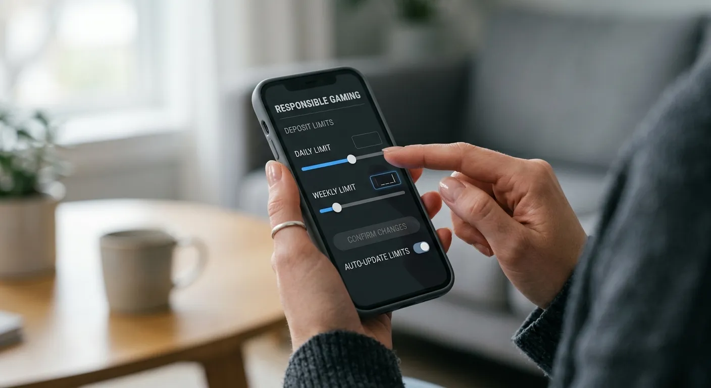 Einstellungen für Einzahlungslimits auf mobilem Gerät
