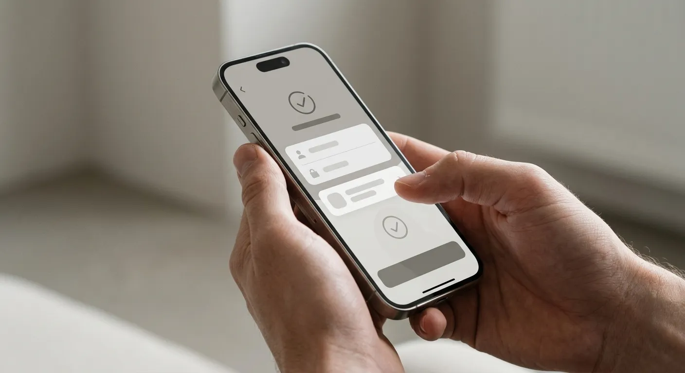 Nahaufnahme eines Smartphones während einer Apple Pay Transaktion