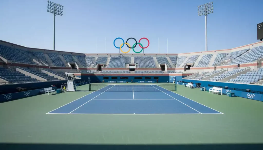 Olympisches Tennisstadion — Damentennis bei den Olympischen Spielen mit Medaillen